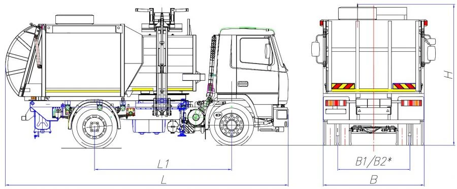 Side Loading Garbage Truck MK-3552-02