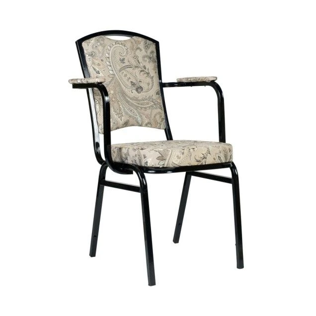 Patrick Armchair with 20mm Armrests on Metal Frame