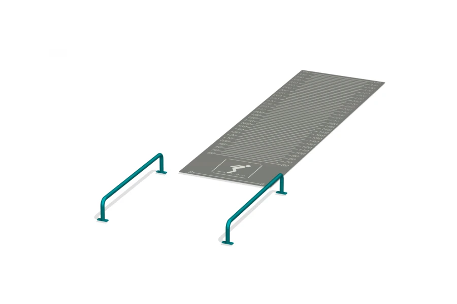 Long Jump Measurement Kit with Two-Legged Takeoff Marking - 320 cm