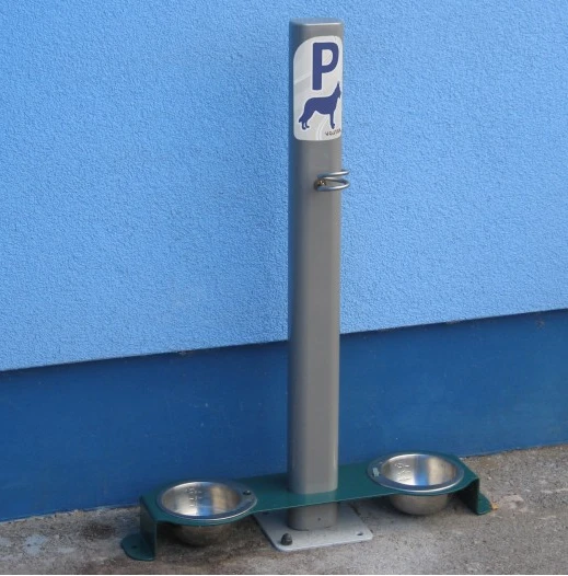 Dog Parking Area with Water Bowls