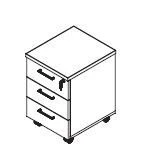 خزانة مكتب متنقلة، مجموعة أثاث "لاين