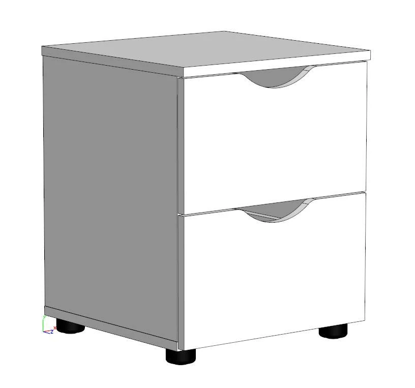 Bedside Table Without Niche - Durable MDF Construction