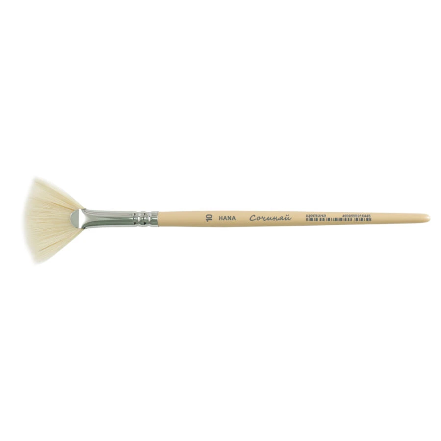 Artistic Paint Brush with Hog Bristle Fan Shape