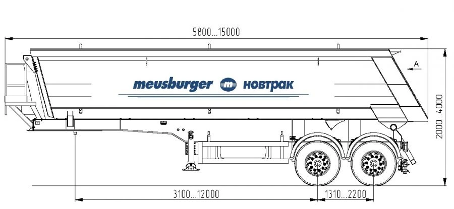 SK-272 Two-Axle Dump Semi-Trailer for Bulk Cargo Transport