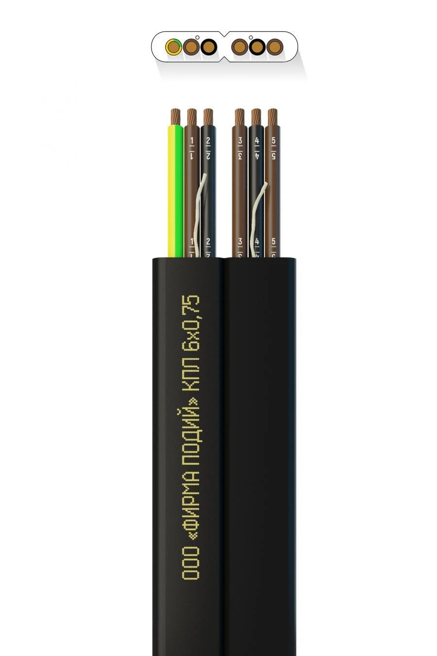 Flat Elevator Cable KPL 6x0.75