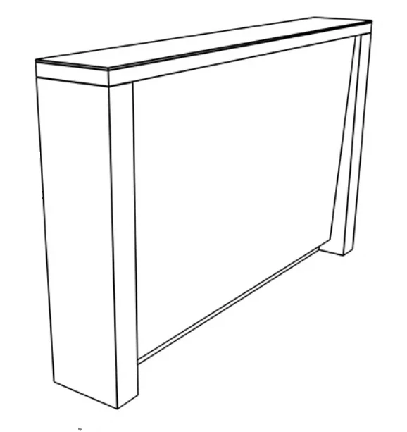 Wooden Zone Divider Structure for Indoor Spaces - RL 08/01