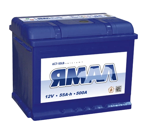 Lead-Acid Starter Battery for Internal Combustion Engines 12V 6ST-55 LB Yamal