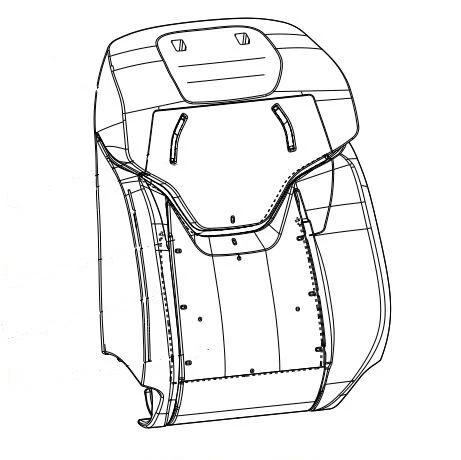 Passenger Seat Back Padding with Airbag - 6905107AKN01A