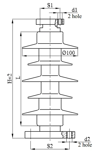 Insulator Rod Support with Silicone Composite Protective Shell OSK 4-10-A-4