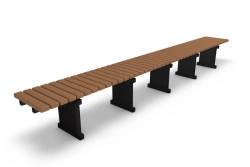Straight Modular Bench without Backrest - Polymer Sand Composite
