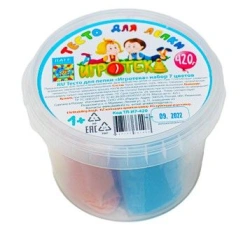 Play Dough "Igroteka", 7 Colors, 60g Each