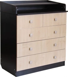 Classic Changing Table and Chest of Drawers 1780 Wenge-Maple, Model 0001044.12