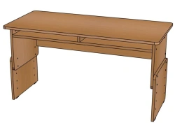 Children's Double Desk with Shelf for Preschool Activities - SD17