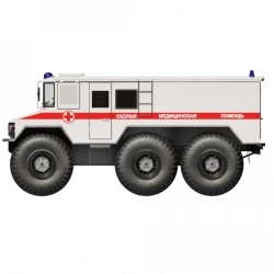 Snow and Swamp Vehicle "Burlak" Medical Assistance Model 02.007