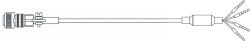 3-Wire Connecting Cable with C05 Input and 4 Mechanical Terminal Outputs - Model 51H1A4