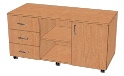 Mobile Service Cabinet with Closed Door and Drawers TCM