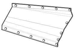 Left Side Ceiling Panel for Rear Mask 71-411.16.21.434-01