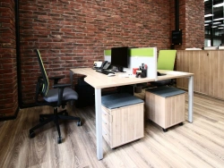 Bench Table for Two Workstations Interplay Light