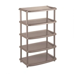 Spacious Shoe Rack "PAOLA" 5 Shelves 490x310x1020 mm (Brown)