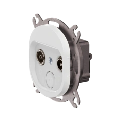 Hidden Installation TV/FM Antenna Socket, White, Art. E612P.0