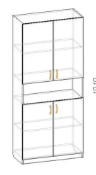 Semi-Closed Storage Cabinet for Documents and Items RL 02/05