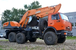 E195A Single Bucket Excavator on Wheeled Chassis with YAMZ 53493 Engine