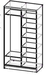 Wooden Wardrobe Model MP-SHKD-01