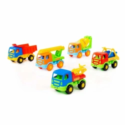 Assorted Toy Vehicle Set with Dump Trucks, Concrete Mixers, and More - 30 Pieces