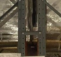 Inter-frame Bracket T90 (from angle) (assembled) (200, Paint 5005 (blue))