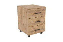 Mobile Office Wooden Cabinet with 3 Drawers