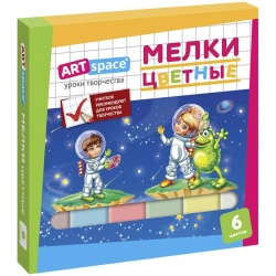 ArtSpace Colored Chalks for Kids, 6 Colors