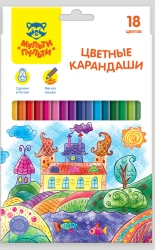 Multi-Pulti Colored Pencils "Incredible Adventures", 18 Colors, Pre-Sharpened, Cardboard, Euro Hanging