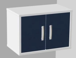 Wall-Mounted Medical Storage Module with Doors and Shelves, 600x300x400, Model 104-002-2