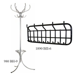 Wall-Mounted Coat Rack with Thick Oval Frame and Hooks Model 980 ВН-9