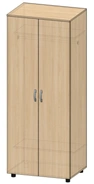 Two-Door Clothing Wardrobe with Adjustable Feet