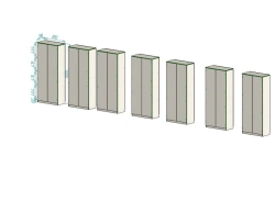 Two-Door Four-Shelf Cabinet 800x380x1900