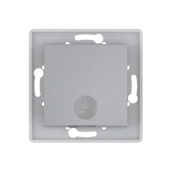 CADUCEUS ALING PRESTIGE Hidden Installation Push Button Switch Bell 10A, 250V~, Silver, Art. 6010.S