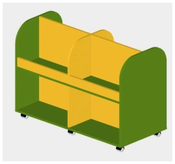 Book Shelf with Open Shelves and Dividers, Art. S.04.28