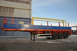 Metal Platform Semi-Trailer Politrans 94171-031 with Pneumatic Suspension