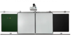 Magnetic Marker and Chalk Sliding Board Rail System