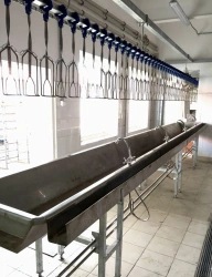 Stainless Steel Gutting Trough for Efficient Cleaning