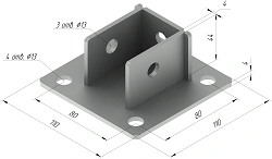 SM-F5 Support Bracket with 110x110x44 mm Dimensions