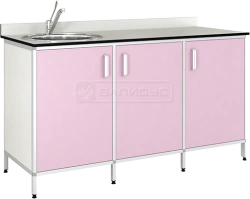 Curved Aluminum Frame Sink Cabinet TM-4PKN