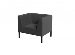 Soft Office Chair "BONUS" - Single Seat with Armrests