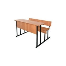 Two-Seater Monoblock Auditorium Desk Model SM-1 by Edelwood