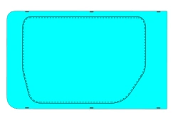 Fixed Middle Door Glass for GAZ LCV (Color C) - Code 00223TDR06003