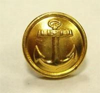 Gold Uniform Buttons with Anchor Design, 14mm Diameter
