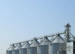Cylindrical Metal Silo with Flat Base for Grain Storage C 10.9/7