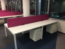 Office Desk with Metal Frame and Melamine Surface