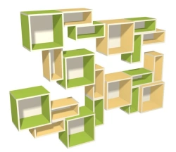 Wall-mounted shelving unit art. U.17.01